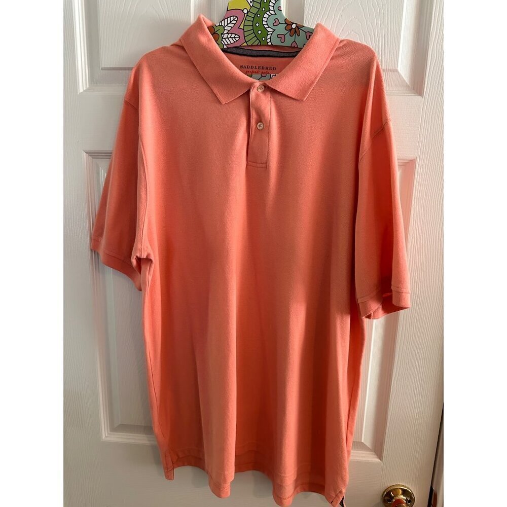 Saddlebred Perfect Polo Big & Tall XLT Orange Mens